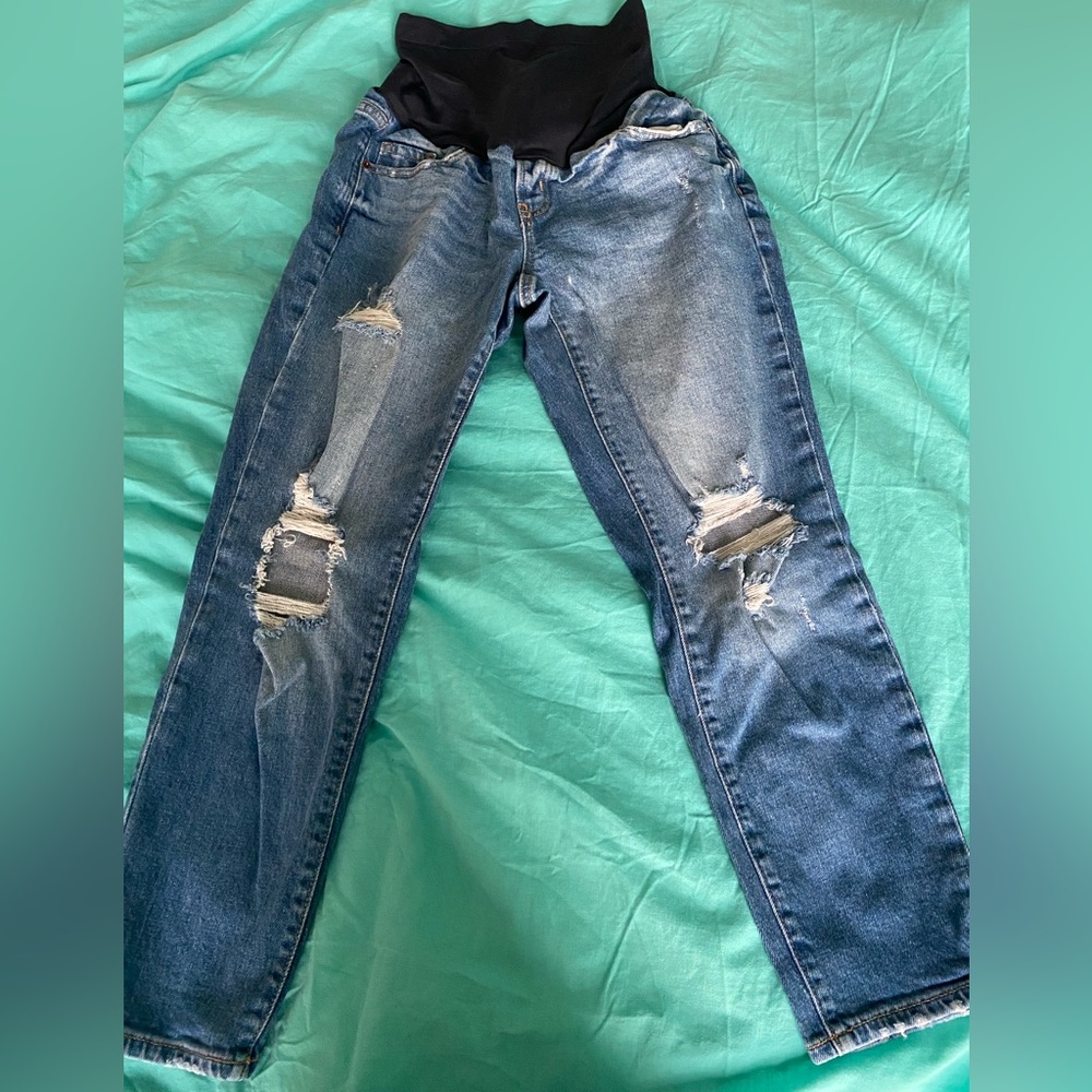 Maternity Ripped Jeans